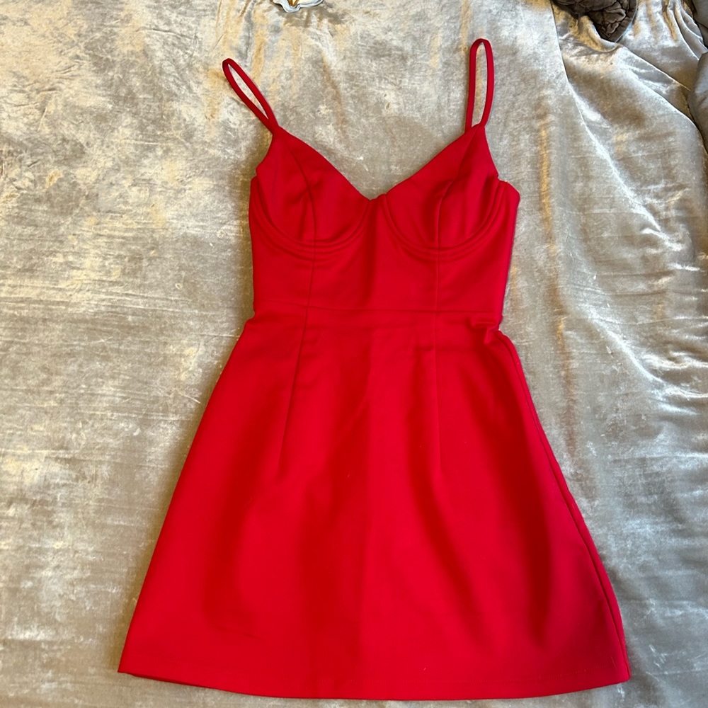 Red Princess Polly Novella Mini dress in red, size 0